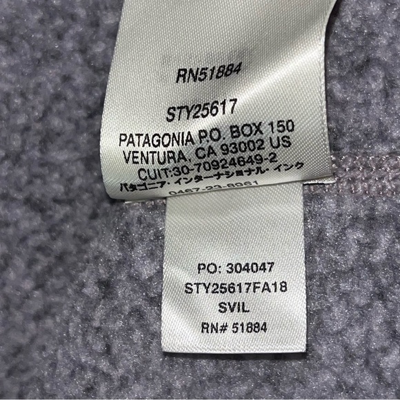 Patagonia Heathered Purple Quarter-Zip Fleece Pullover Sweater Size Medium - Picture 7 of 14